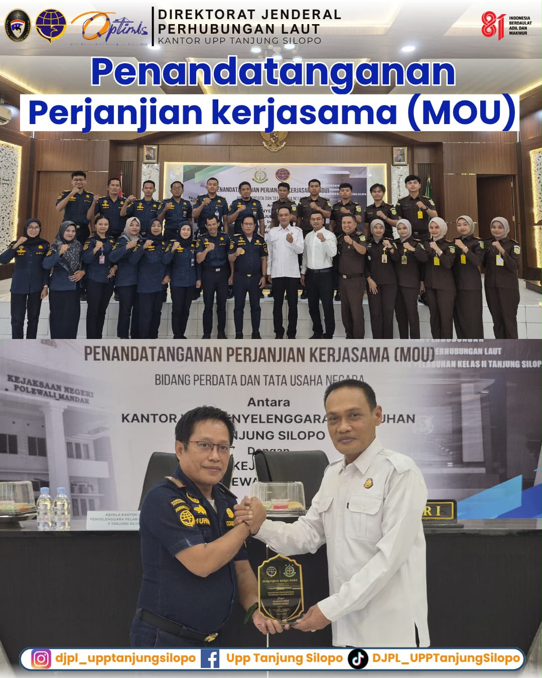 Penandatanganan Perjanjian Kerja Sama dengan Kejaksaan Negeri Polewali Mandar